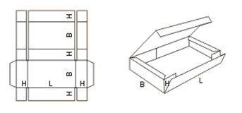 Схема коробки для пиццы №0413